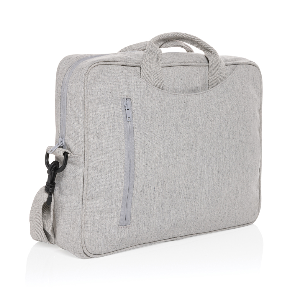 Laluka AWARE™ 15.4" Laptop-Tasche aus recycelter Baumwolle - grau (± PMS Grey)