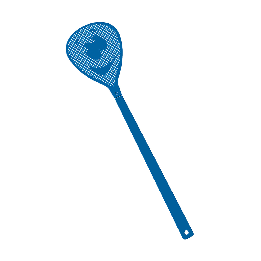 Fliegenklatsche "Gesicht" - blau/blau