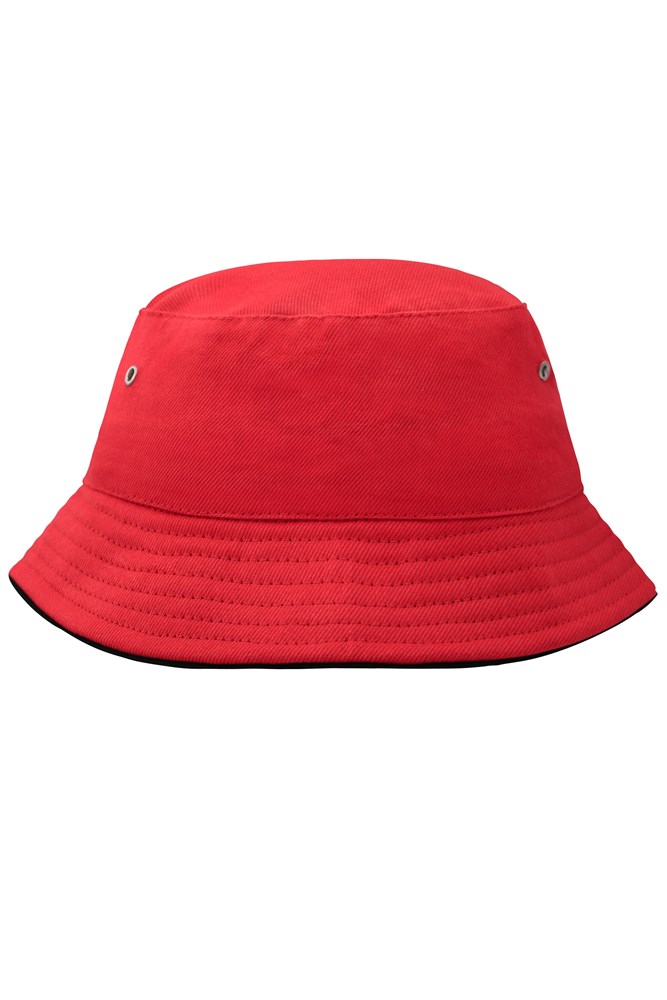 Fisherman Piping Hat for Kids - Red/black (ca. Pantone 193C
blackC)