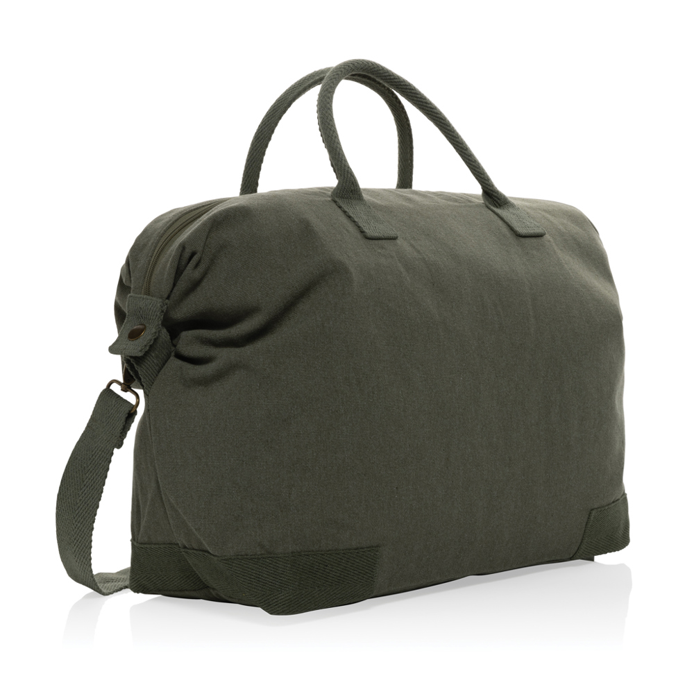 Kezar AWARE™ 500g/m² Wochenendtasche aus recyceltem Canvas - grün (± PMS 17-6206 TCX)