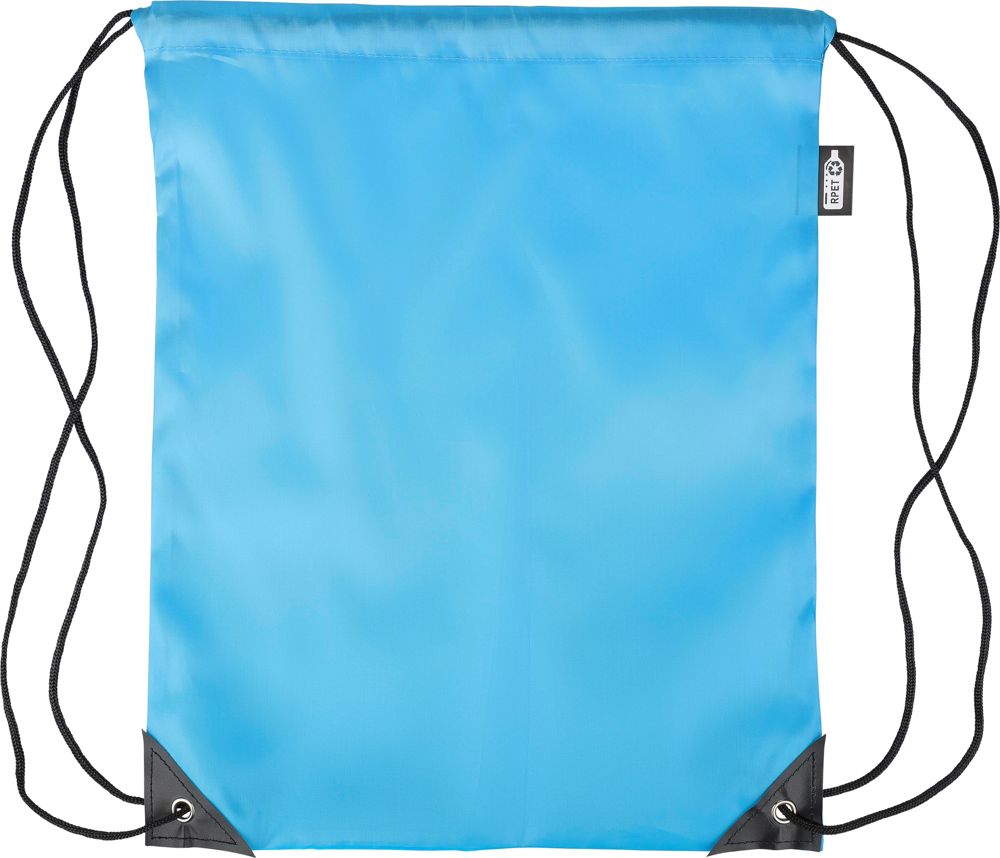 Recyceltem turnbeutel aus Polyester Enrique - Hellblau