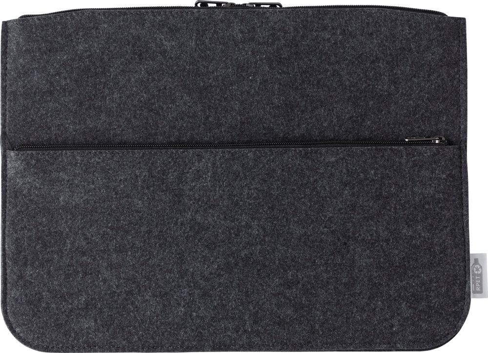 rPET Laptop-Tasche Emilia aus Filz - Dunkelgrau