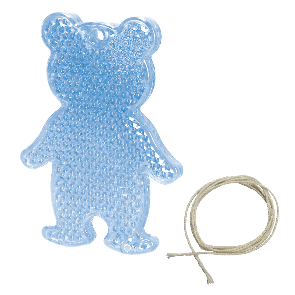 Sicherheits-Reflektor "Bär" - blau-transparent