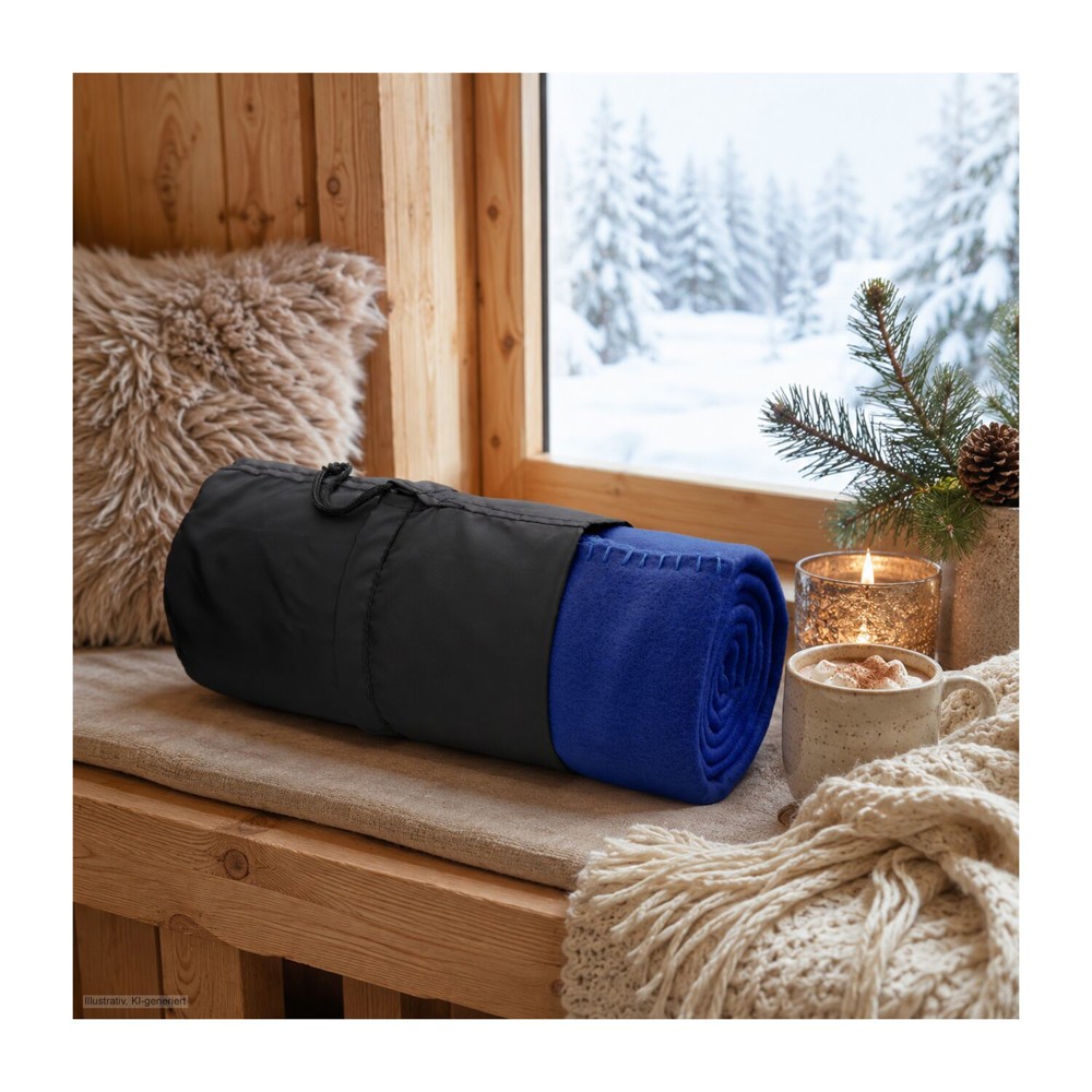 Fleecedecke WINTER SPECIAL - navy - 120 x 150 cm, 180 g/m²