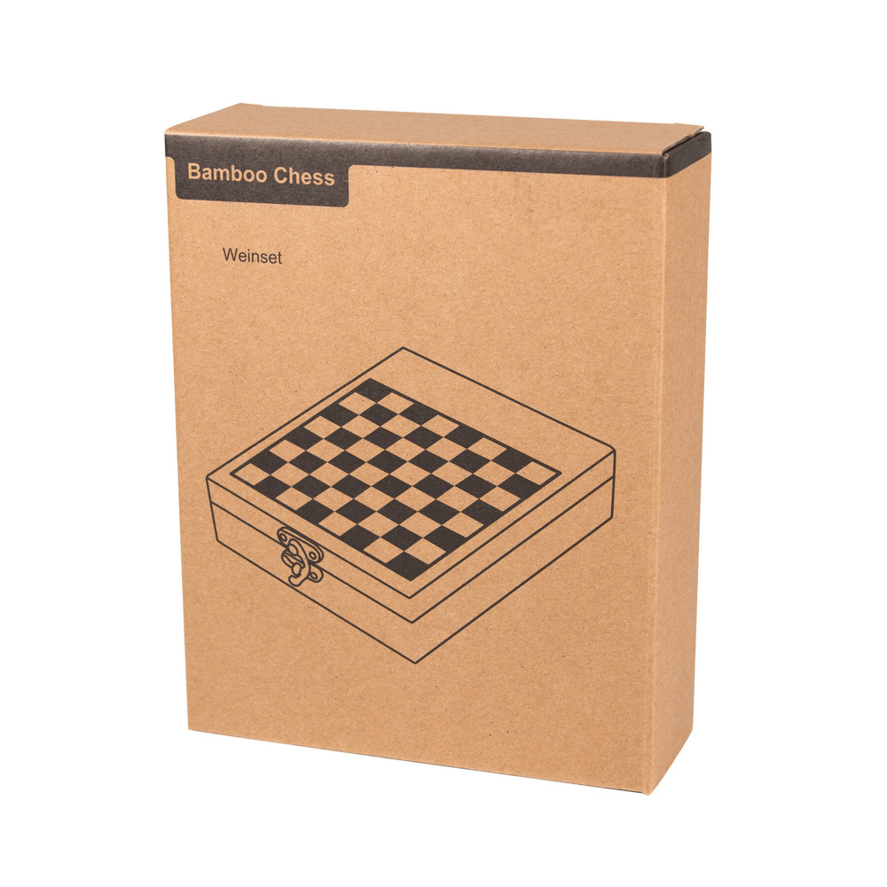 BAMBOO CHESS - Weinset mit Schachspiel