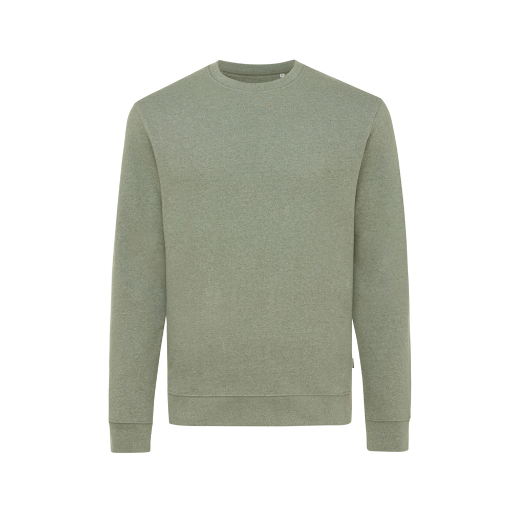 IQONIQ Denali ungefärbt. Rundhals-Sweater aus recycelter BW - heather green (± PMS heather green)