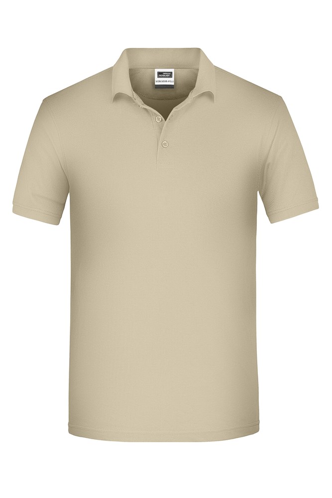Men's ORGANIC Workwear Polo OCS Blended - Stone (ca. Pantone 7501C)