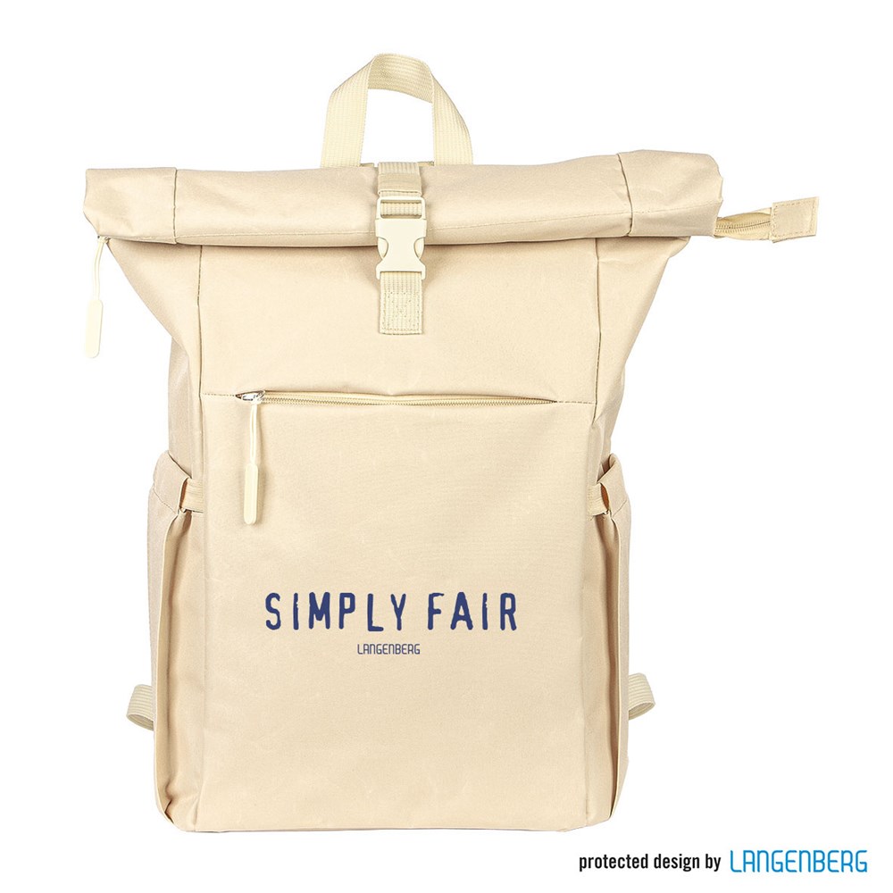 Rollup-Rucksack SIMPLE - creme