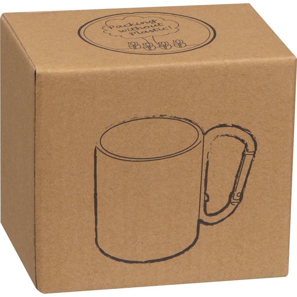 Tasse aus Metall mit Karabinerhaken, 200ml ANGELICA