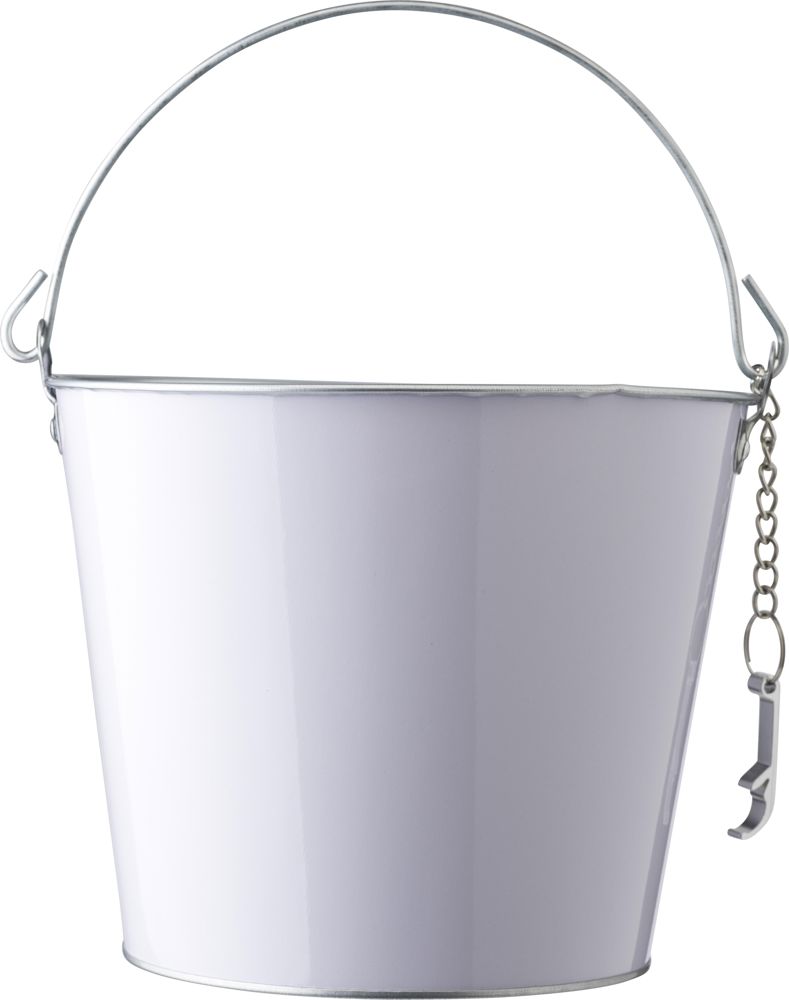 Eisbehälter aus Eisen und Aluminium Corey - Weiß