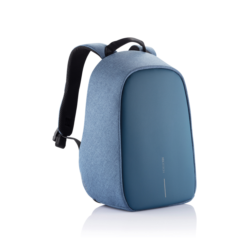 Bobby Hero Small Anti-Diebstahl-Rucksack - hellblau, schwarz (± PMS 7454/ ± PMS Black)