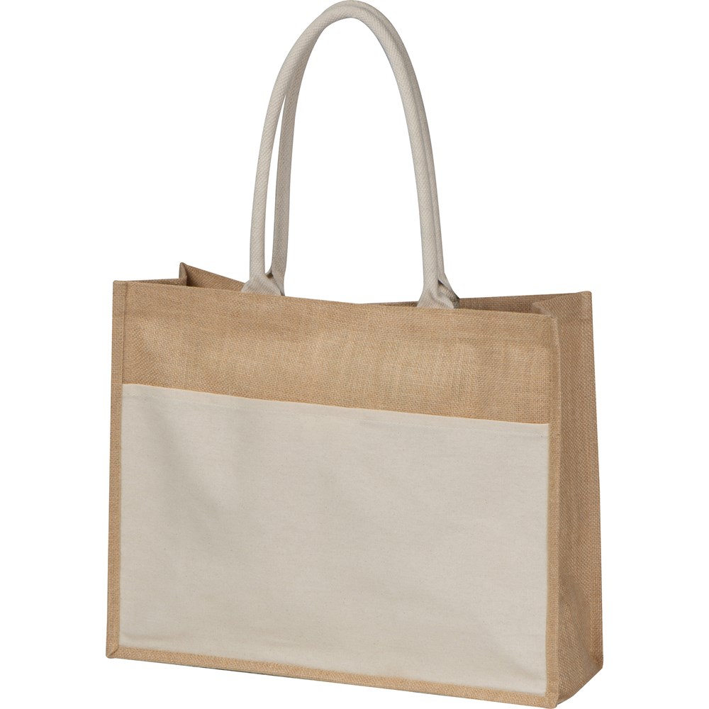 Jutetasche mit Vorfach ANA