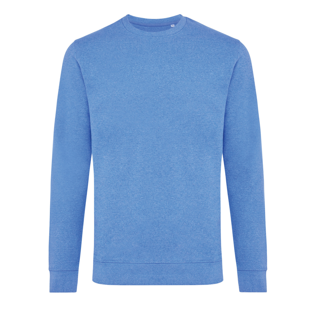 IQONIQ Denali ungefärbt. Rundhals-Sweater aus recycelter BW - heather blue (± PMS heather blue)