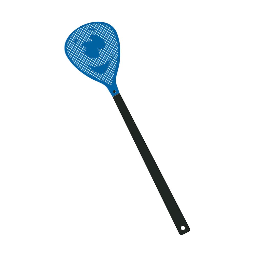 Fliegenklatsche "Gesicht" - Schwarz/Blau