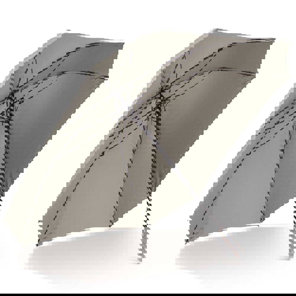 Luxus 27” quadratischer Regenschirm mit Hülle - taupe