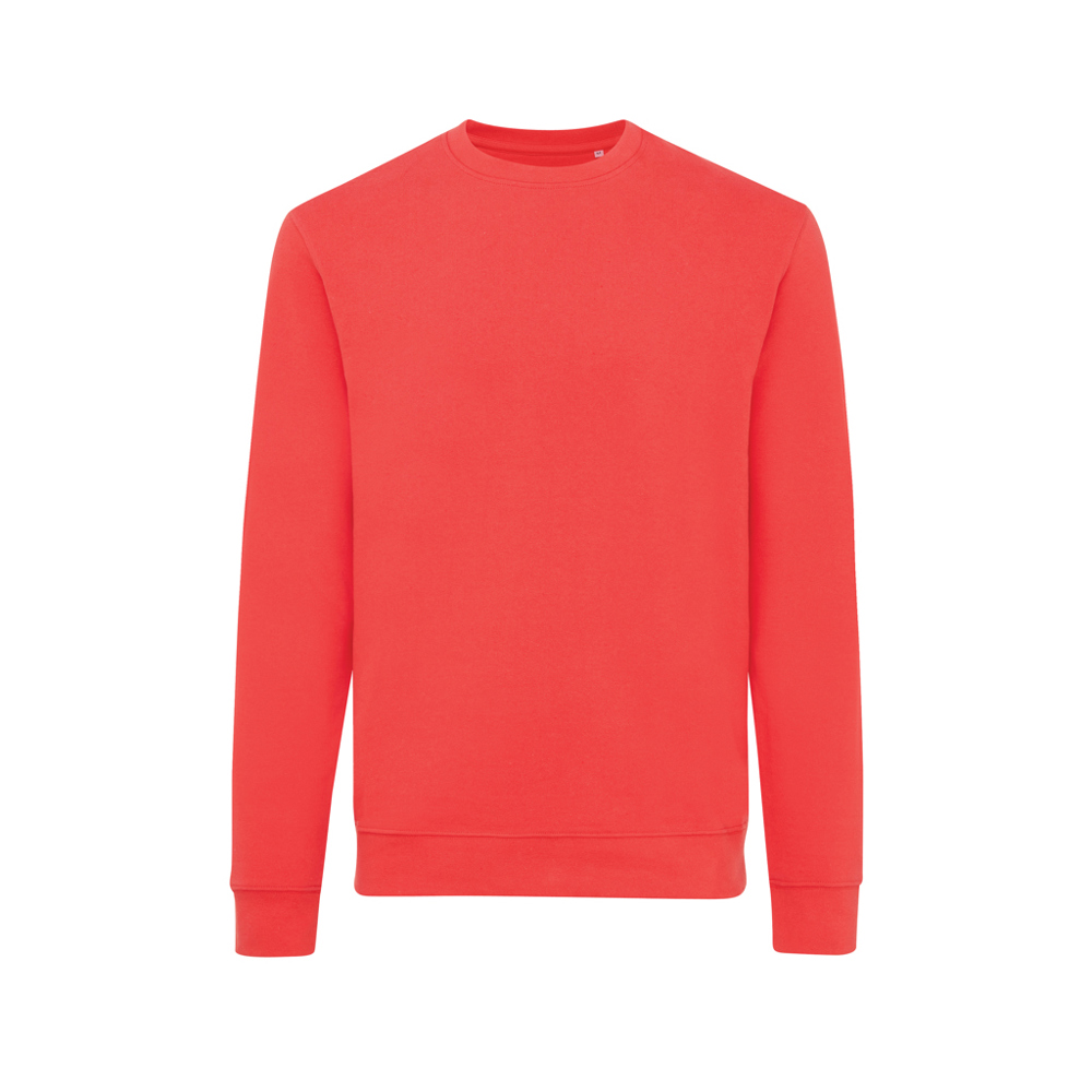 IQONIQ Zion Rundhals-Sweater aus recycelter Baumwolle - luscious red (± PMS 17-1663TCX)
