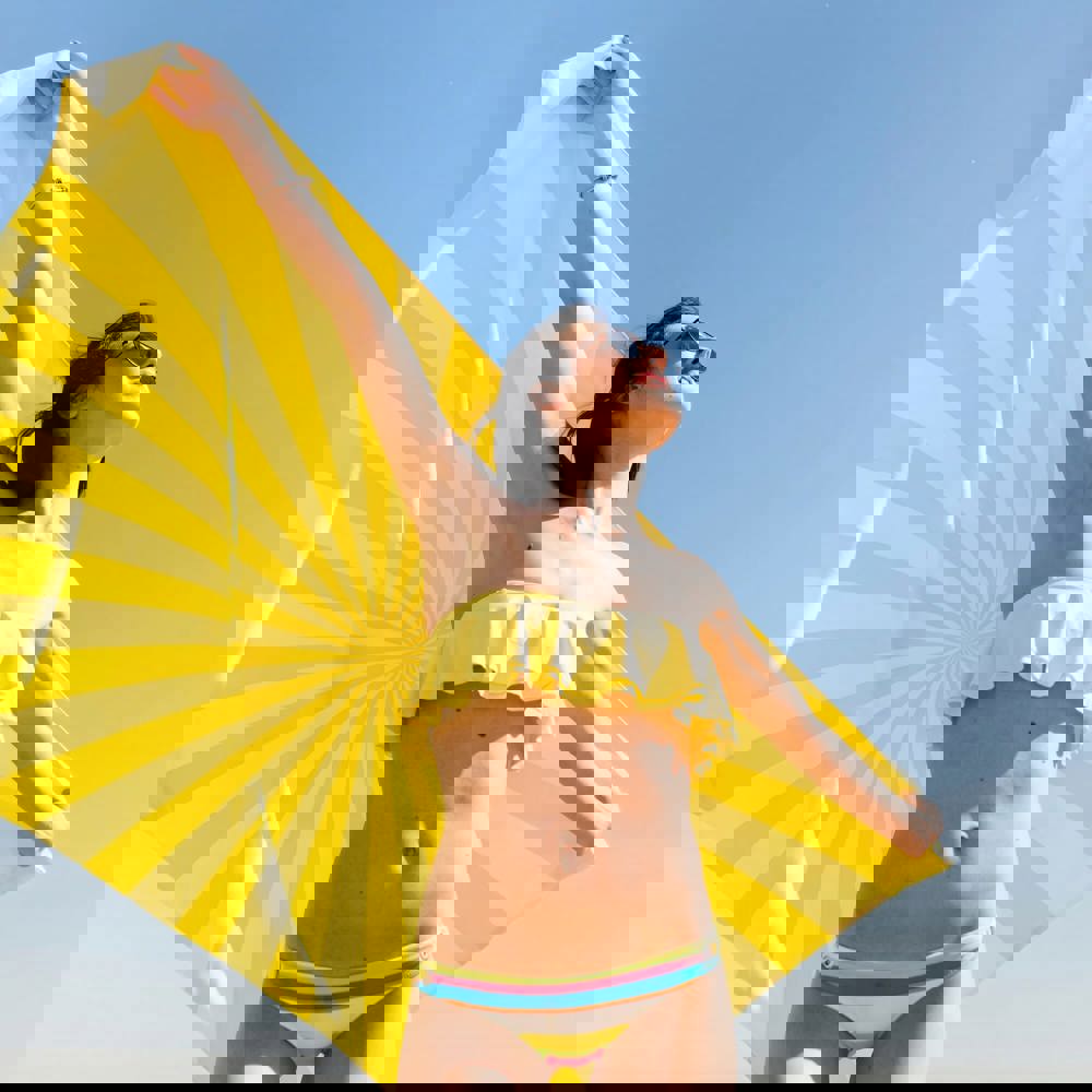 R-PET-Schnelltrocknungs-Strandtuch 100 × 180 cm, Sublimationsdruck