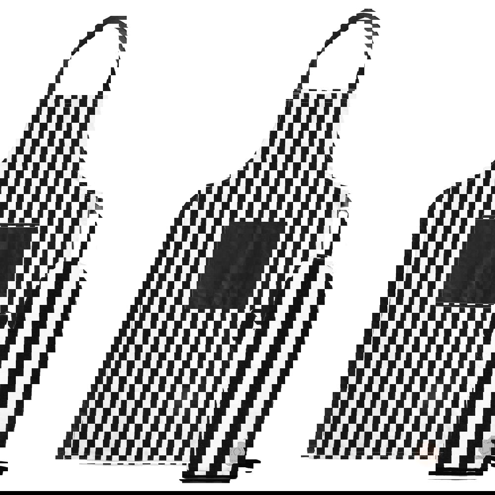 Aron Schürze &amp; Grillhandschuh-Set - Weiss / Schwarz