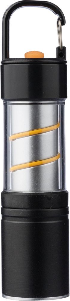 Aluminium COB-Taschenlampe Vela - Schwarz