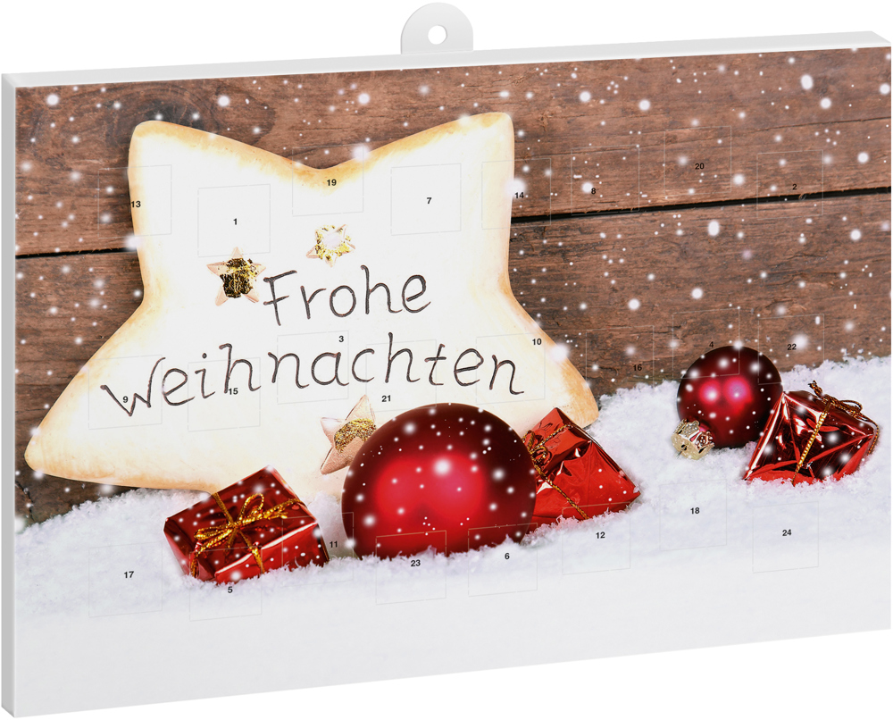 reinpapier® Classic-Adventskalender – personalisierbares STANDARDMOTIV, Frohe Weihnachten