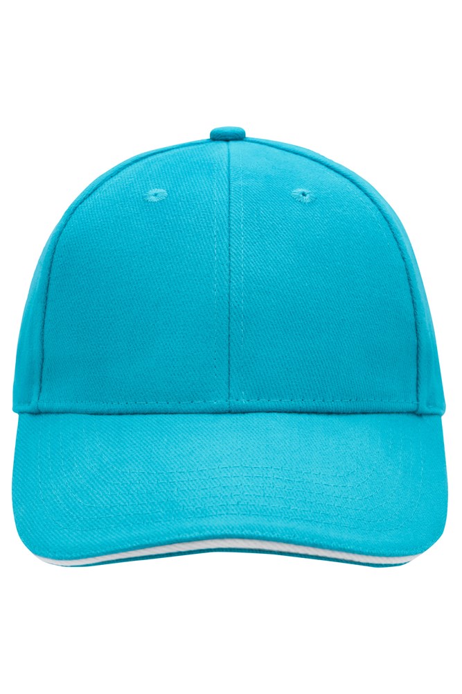 6 Panel Sandwich Cap - Pacific/white (ca. Pantone 637C
white)