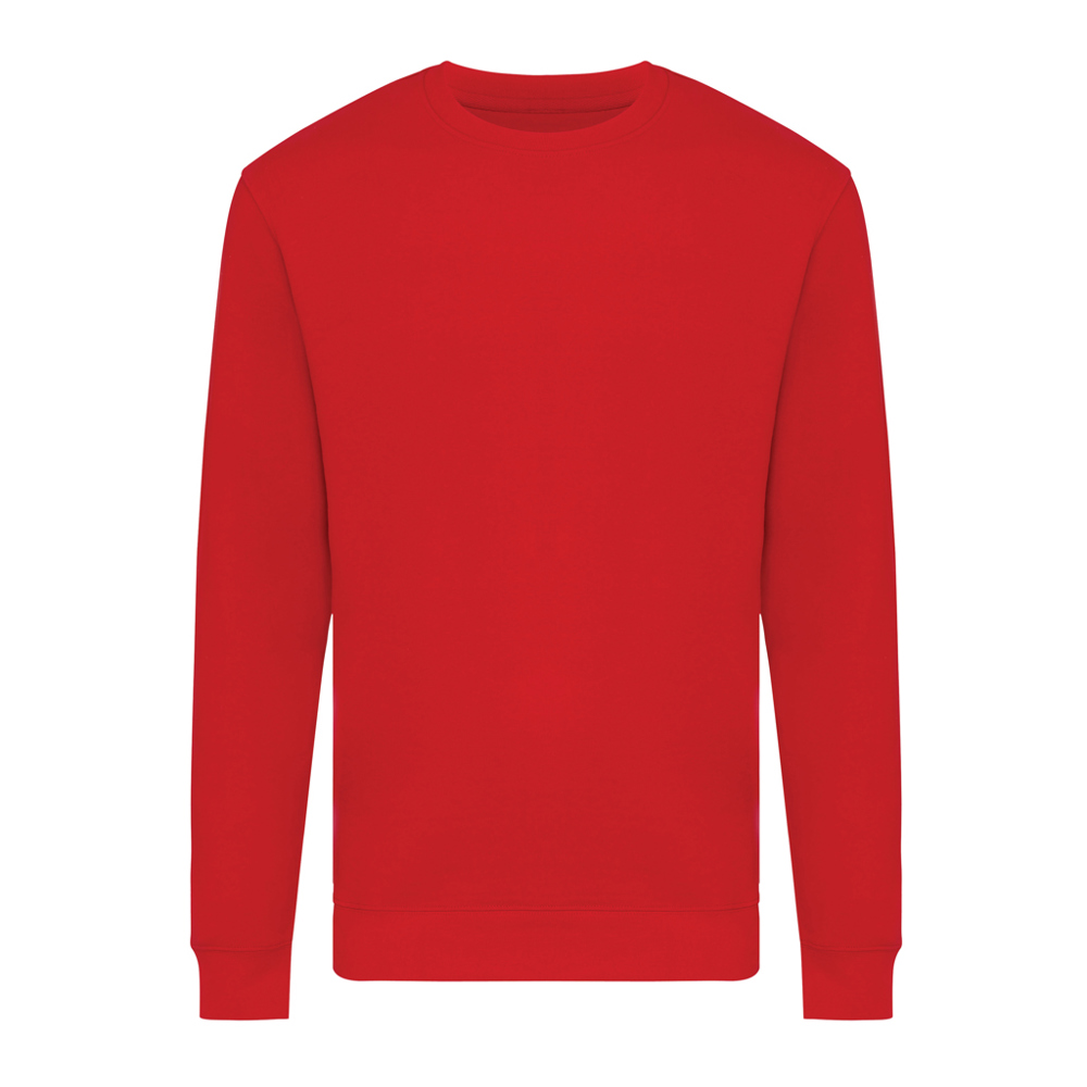 IQONIQ Zion Rundhals-Sweater aus recycelter Baumwolle - rot (± PMS 19-1757 TCX)