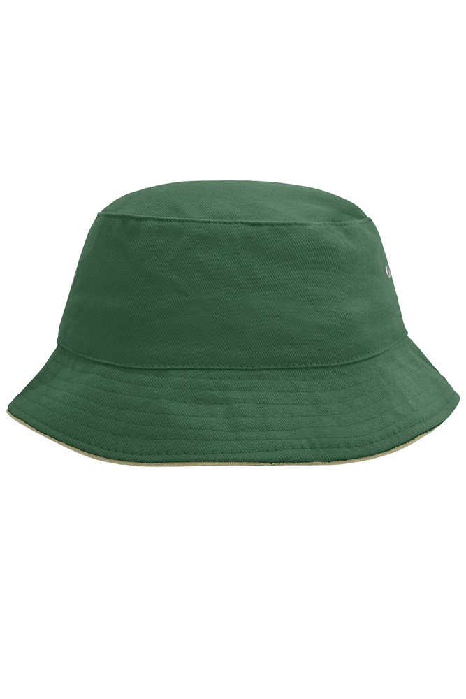Fisherman Piping Hat - Dark-green/beige (ca. Pantone 3435C
7529C)