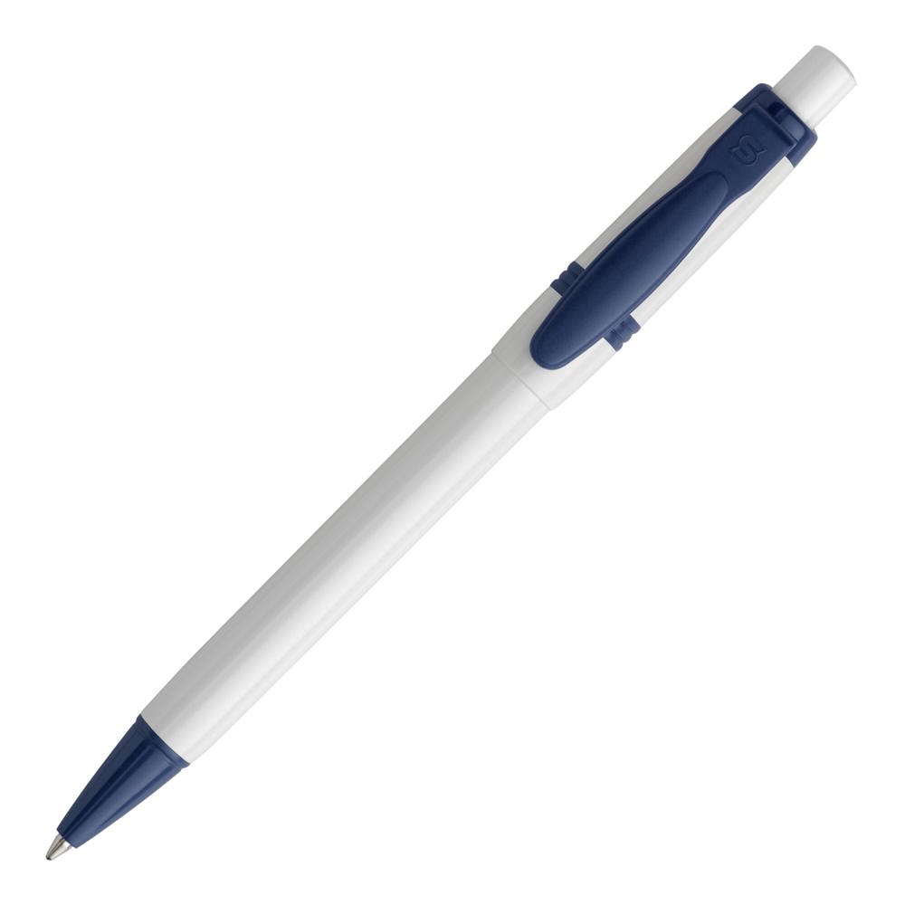 Kugelschreiber Olly hardcolour - Weiss / Dunkelblau
