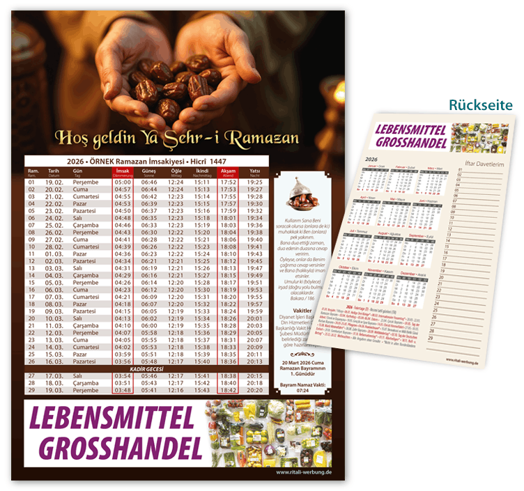 Ramadan Kalender - Imsakiye A4 - I-87