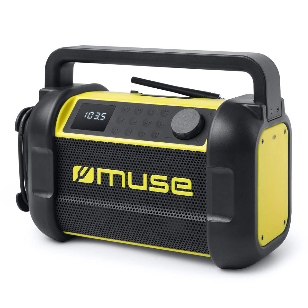 M-928 | Muse arbeitsradio mit bluetooth 20W mit FM-Radio - Schwarz / Gelb