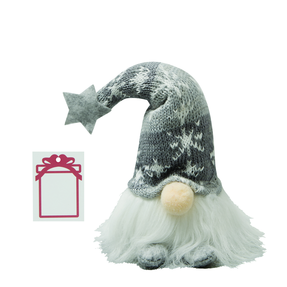 EMIL - Weihnachts-Wichtel, mit Licht - Grau