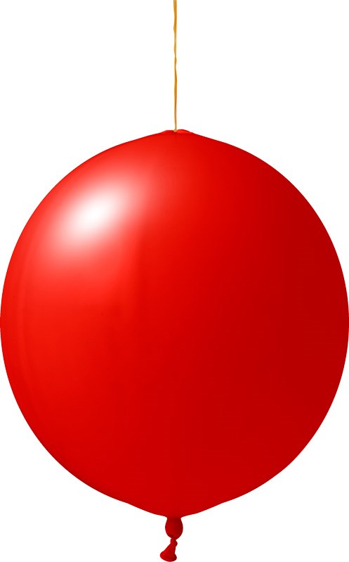 Punchballons ohne Druck 120/130 cm - Ø 44 cm - 18 inch - Rot (6045) Pastel (± PMS 185)