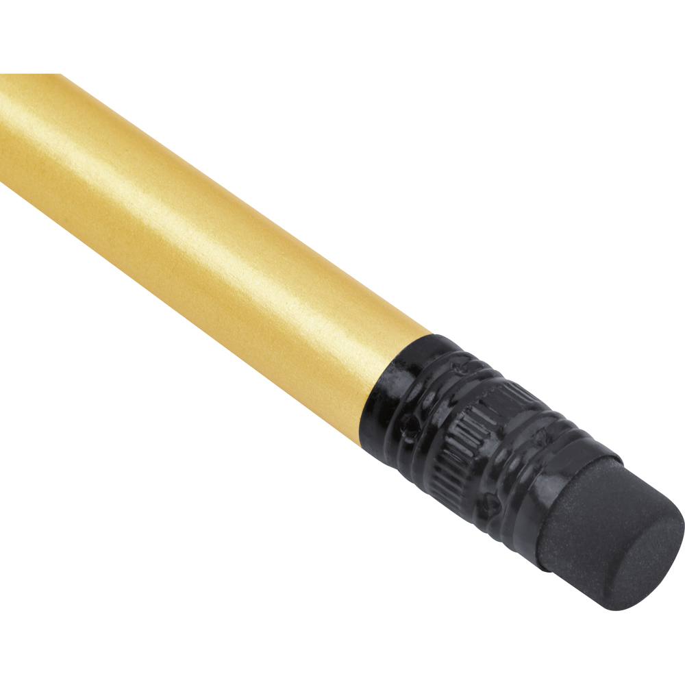 Bleistift mit Radiergummi in Metallic-Farben JAMES