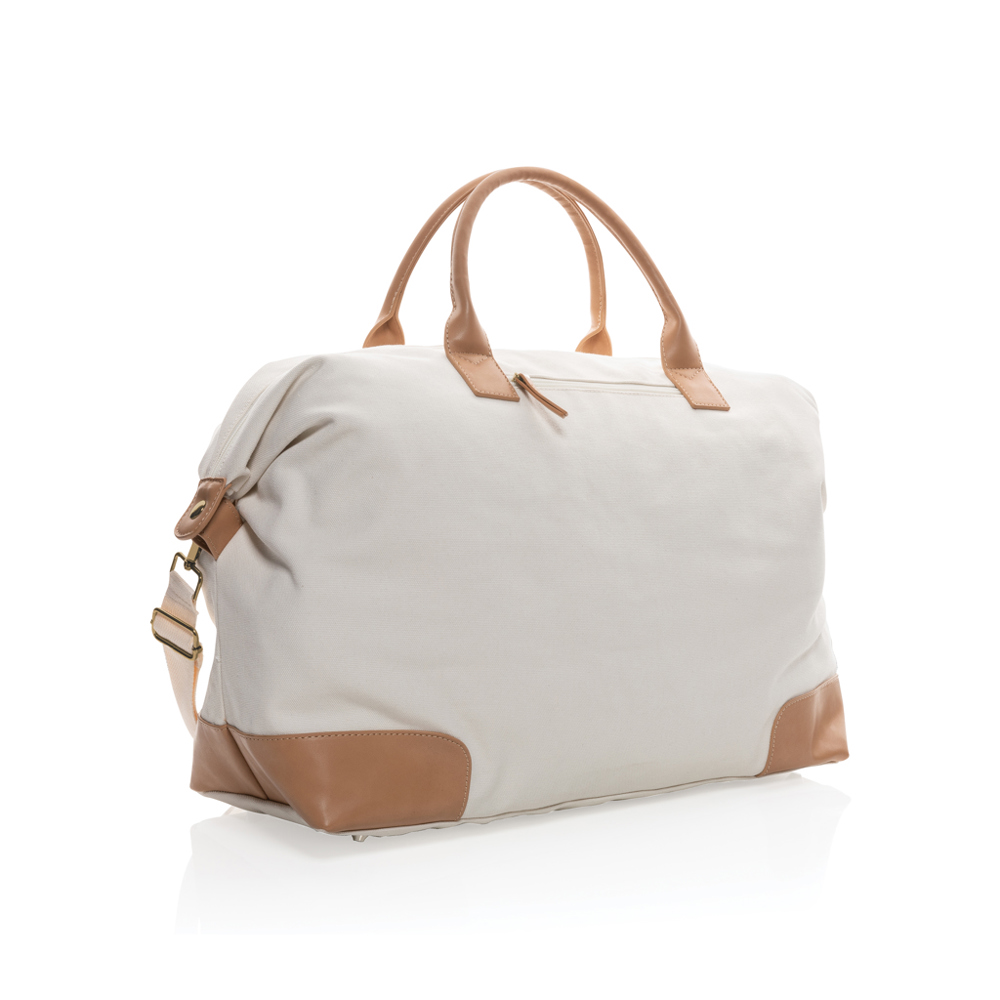 Impact AWARE™ 16 oz. rCanvas große Wochenendtasche - off white (± PMS Natural)