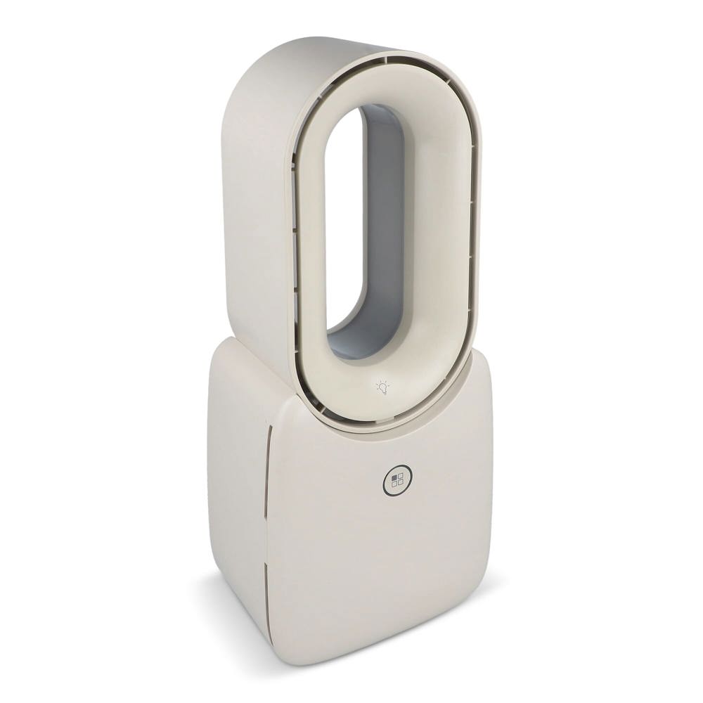 inSideOut Brislux – Rotorloser Softwind-Ventilator mit LED-Licht - Beige