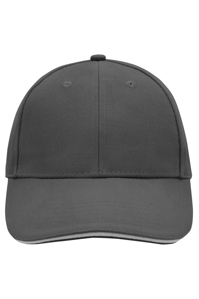 6 Panel Sandwich Cap - Graphite/light-grey (ca. Pantone 432C
400C)