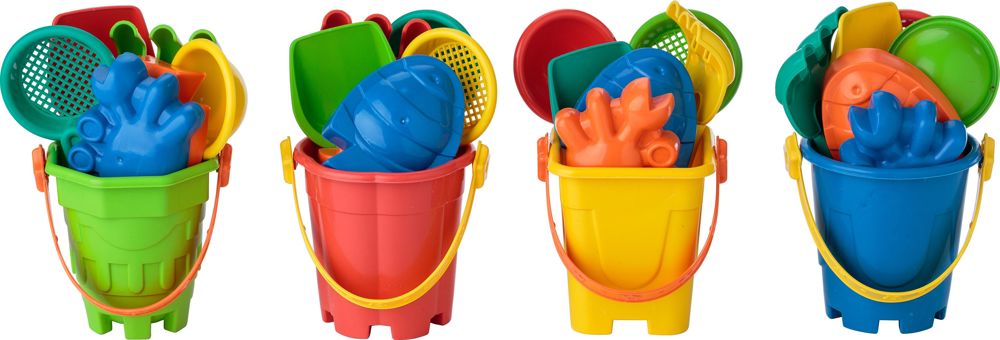 Recycelter PP-Strandeimer Mateo - custom/multicolor