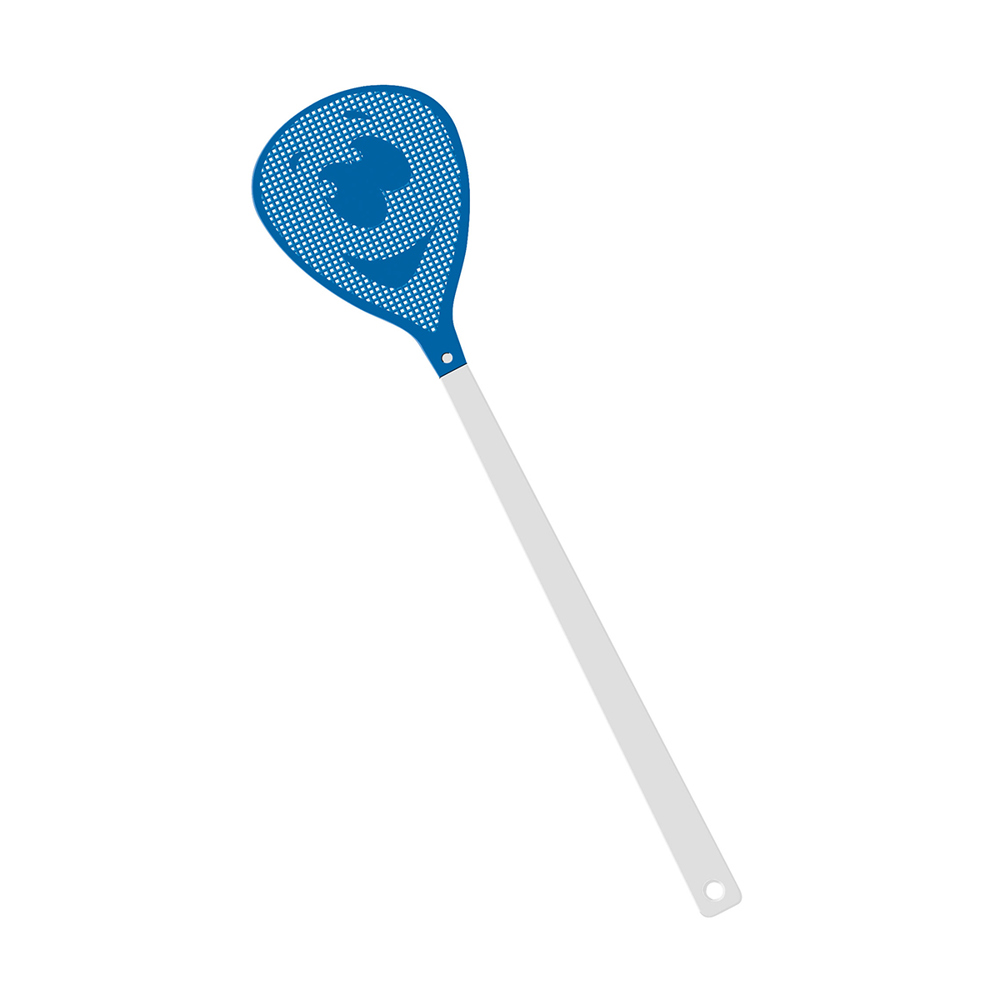 Fliegenklatsche "Gesicht" - Weiß/blau