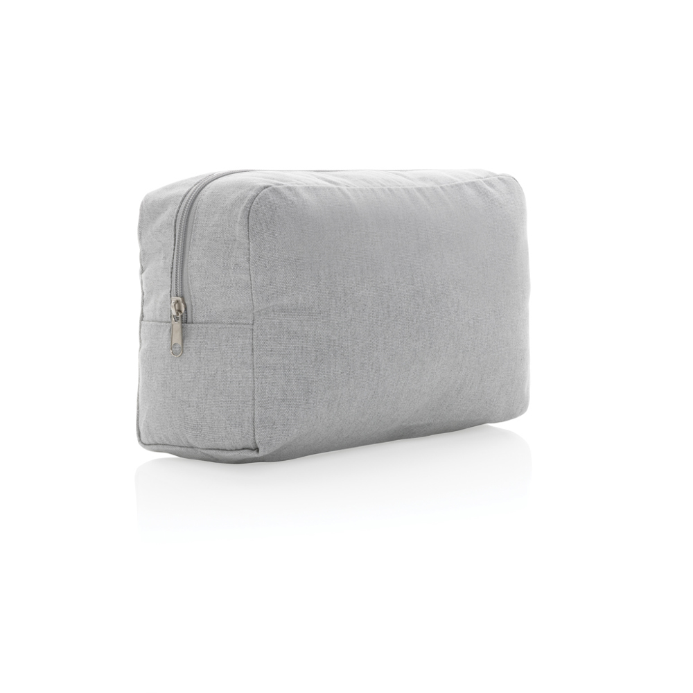 Impact Aware™ 285g/m² Kosmetiktasche aus ungefärbtem Canvas - grau (± PMS 427)