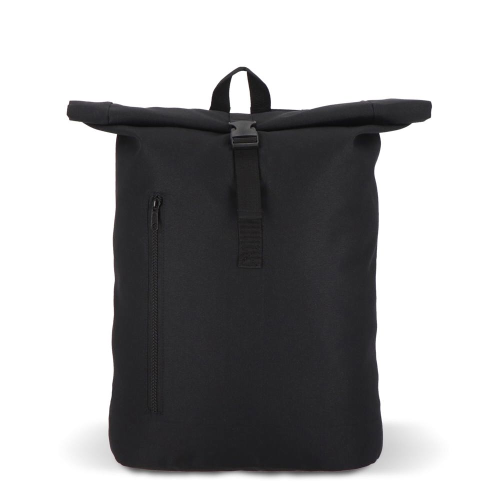 R-PET 600D Rolltop-Rucksack 20L - Schwarz