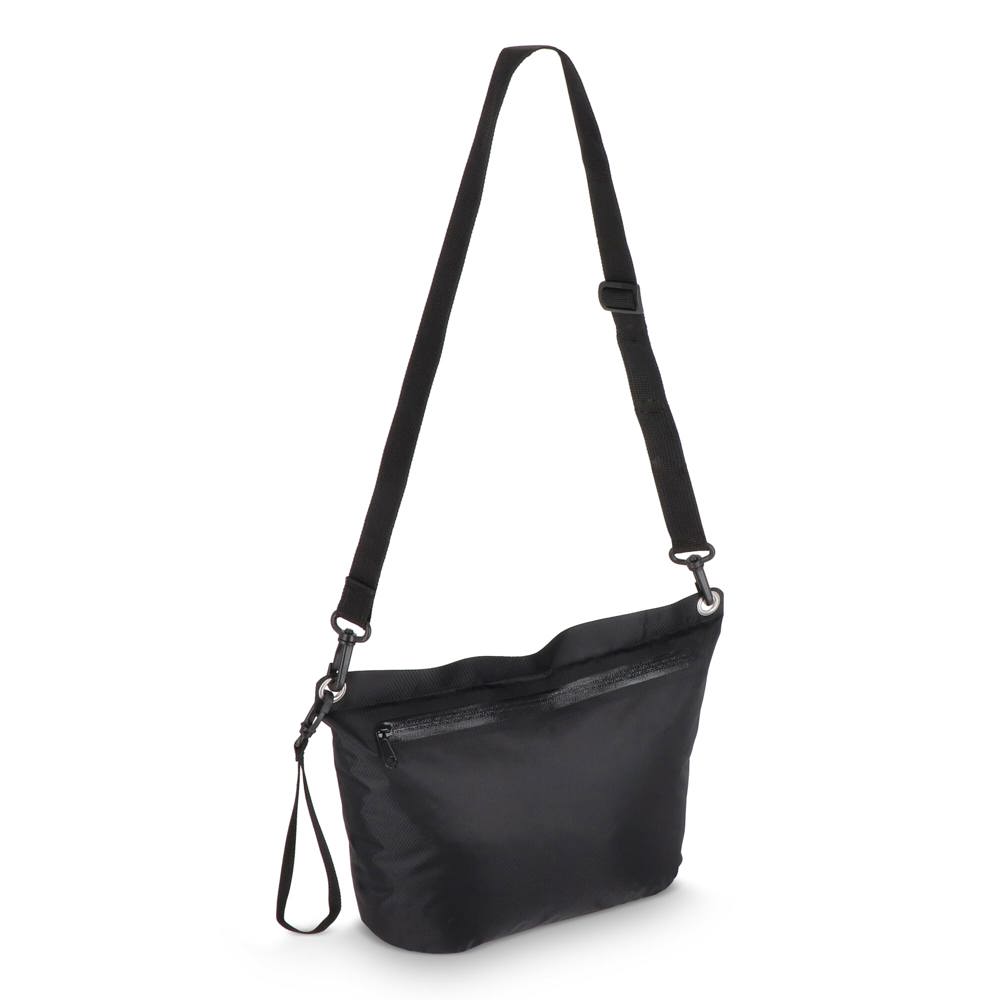 Wasserabweisende Ripstop-Umhängetasche 33 x 23 x 13 cm - Schwarz