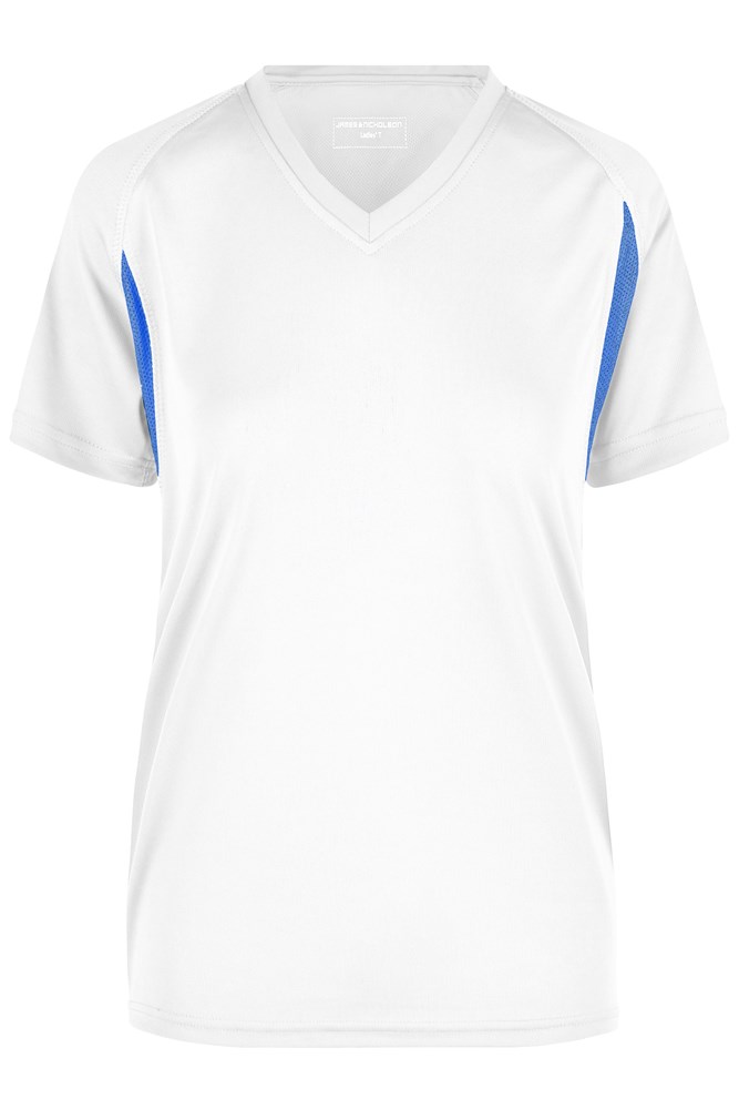 Ladies' Running-T - White/royal (ca. Pantone white
285C)