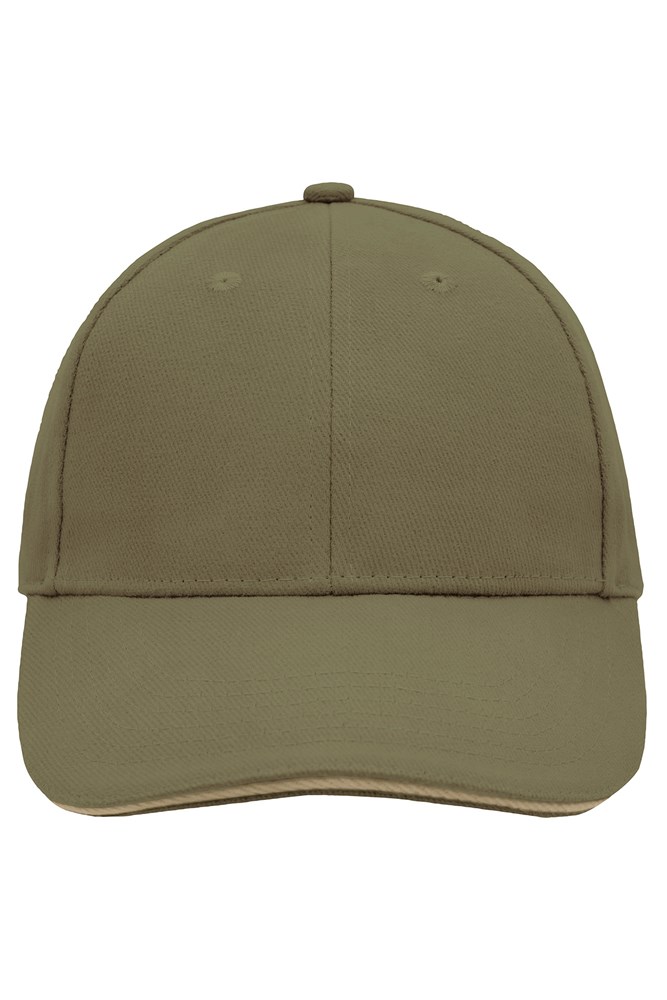 6 Panel Sandwich Cap - Olive/beige (ca. Pantone 5815C
16-10C)