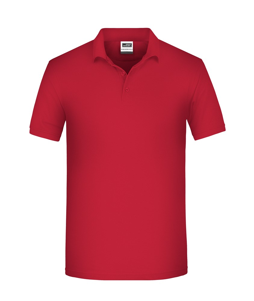 Men's ORGANIC Workwear Polo OCS Blended - Red (ca. Pantone 200C)