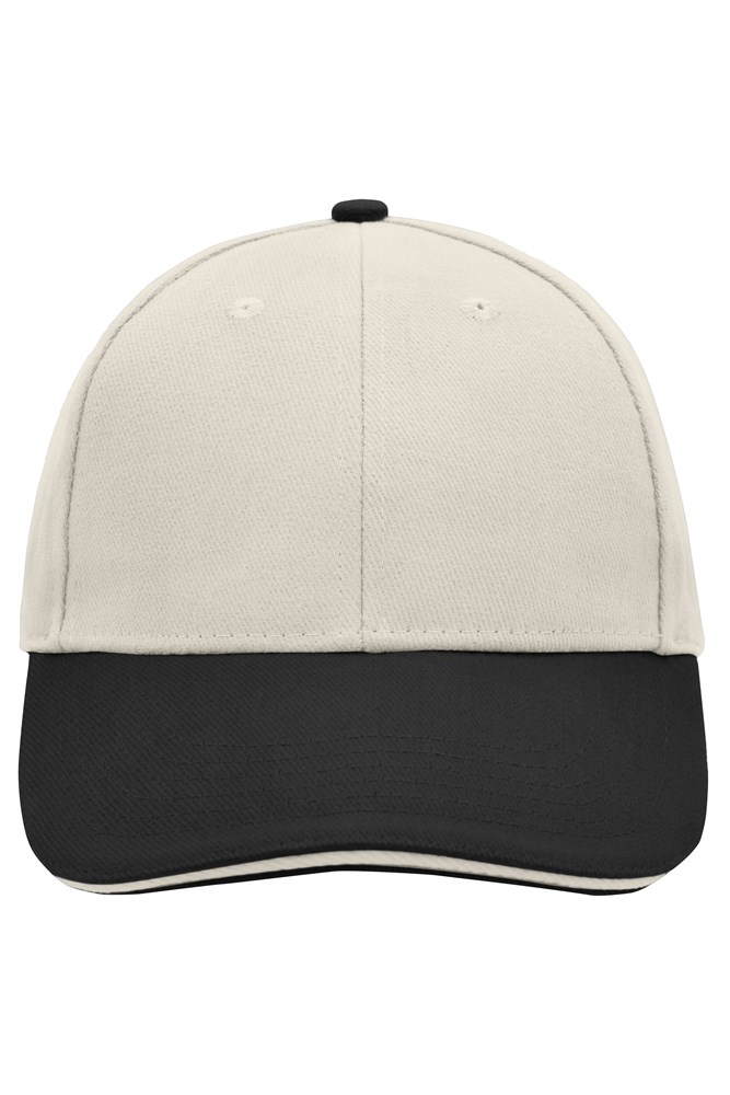 6 Panel Sandwich Cap - Light-grey/black/light-grey (ca. Pantone 421C
blackC)