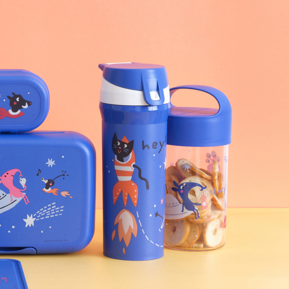 Koziol BUDDY SNACK 0,5 SPACE Snackpot / Trinkflasche 500ml