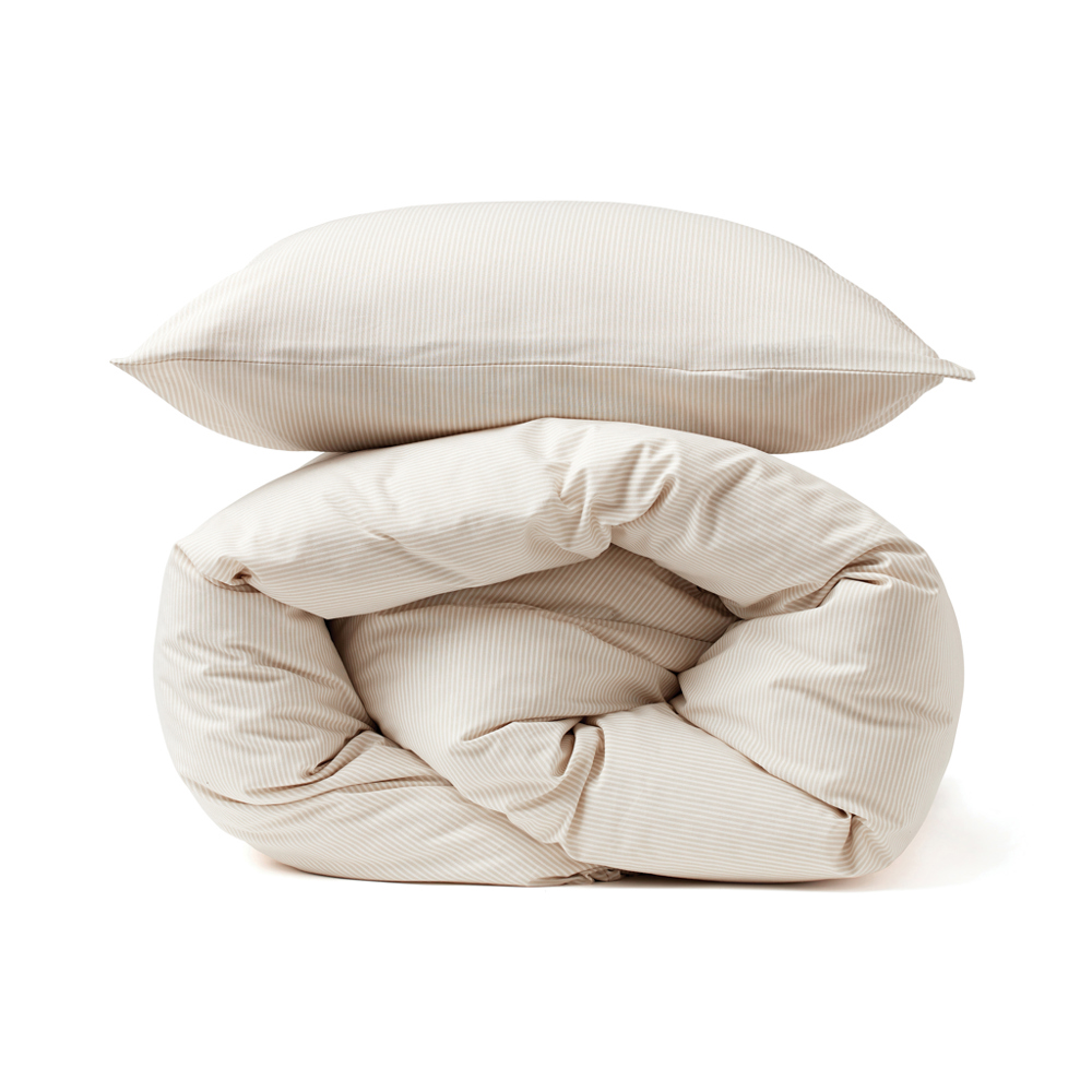 Montgomery Premium-Baumwollbettwäsche, 4er-Set - beige, weiß (± PMS beige/ ± PMS White)