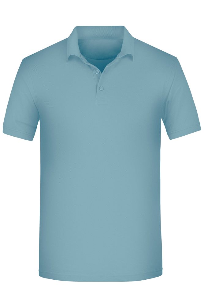 Men's ORGANIC Workwear Polo OCS Blended - Steel-blue (ca. Pantone 7462C)
