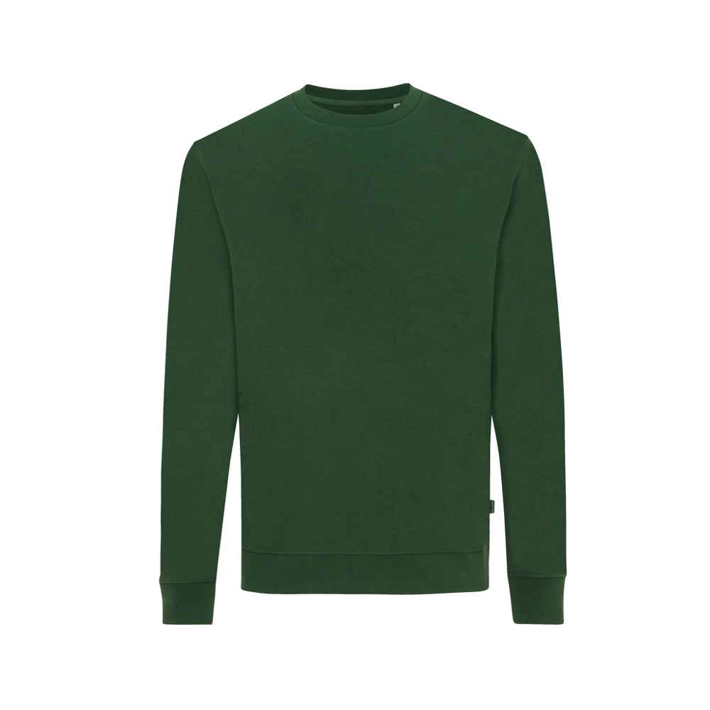 IQONIQ Zion Rundhals-Sweater aus recycelter Baumwolle - forest green (± PMS 19-5920TCX)
