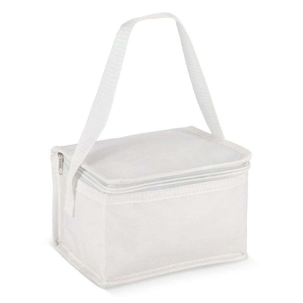 R-PET 6 Dosen-Kühltasche Non Woven 20x 13 x 12,5cm 75g/m² - Weiss